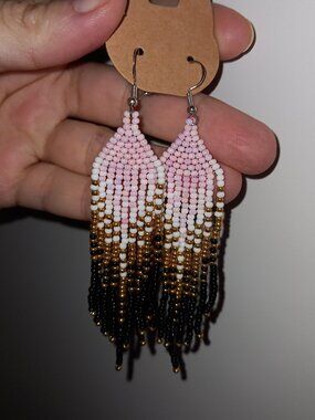 Blush Gold Statement Earrings ✨💖